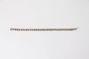 Vintage Single Curb Link Sterling Silver Charm Bracelet