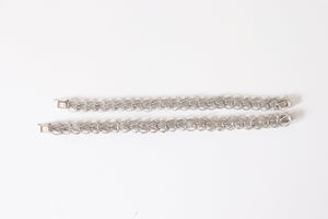Classic Vintage Sterling Silver Charm Bracelet - Twisted Inner Loop IV + V