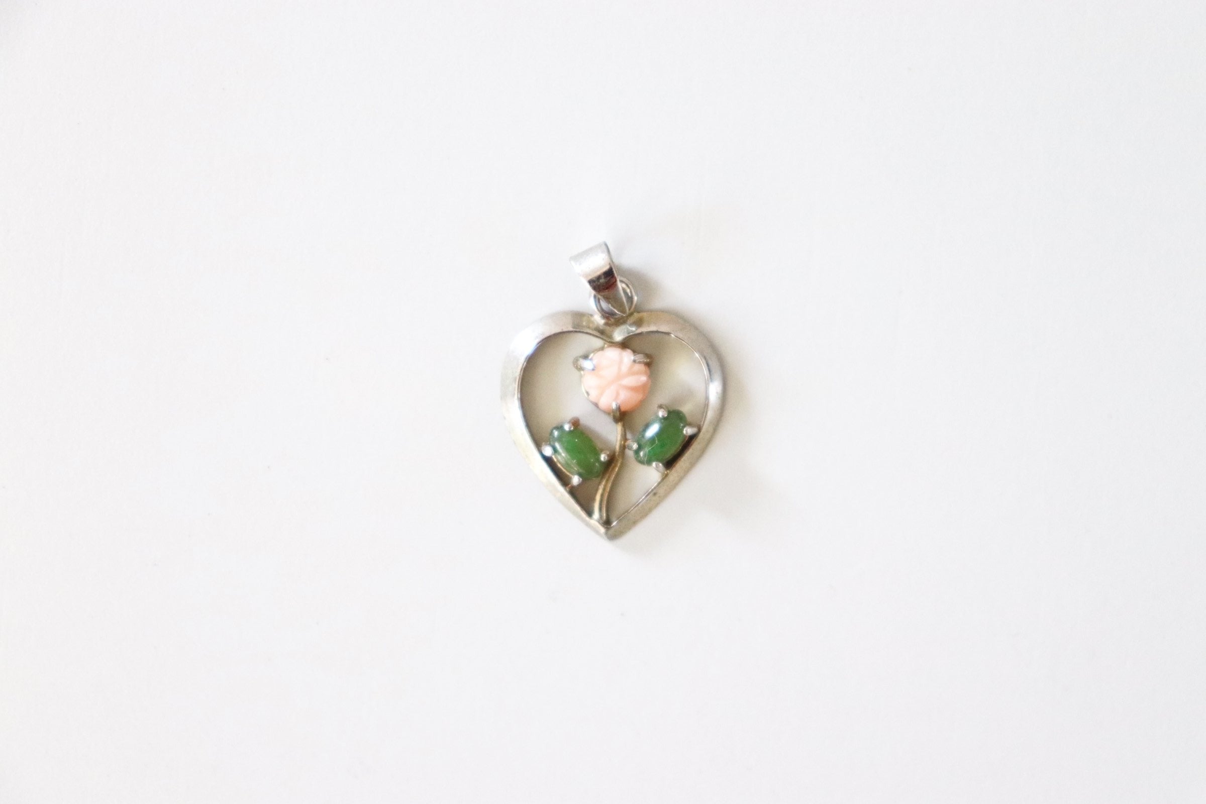 Flower Heart Pendant / Charm