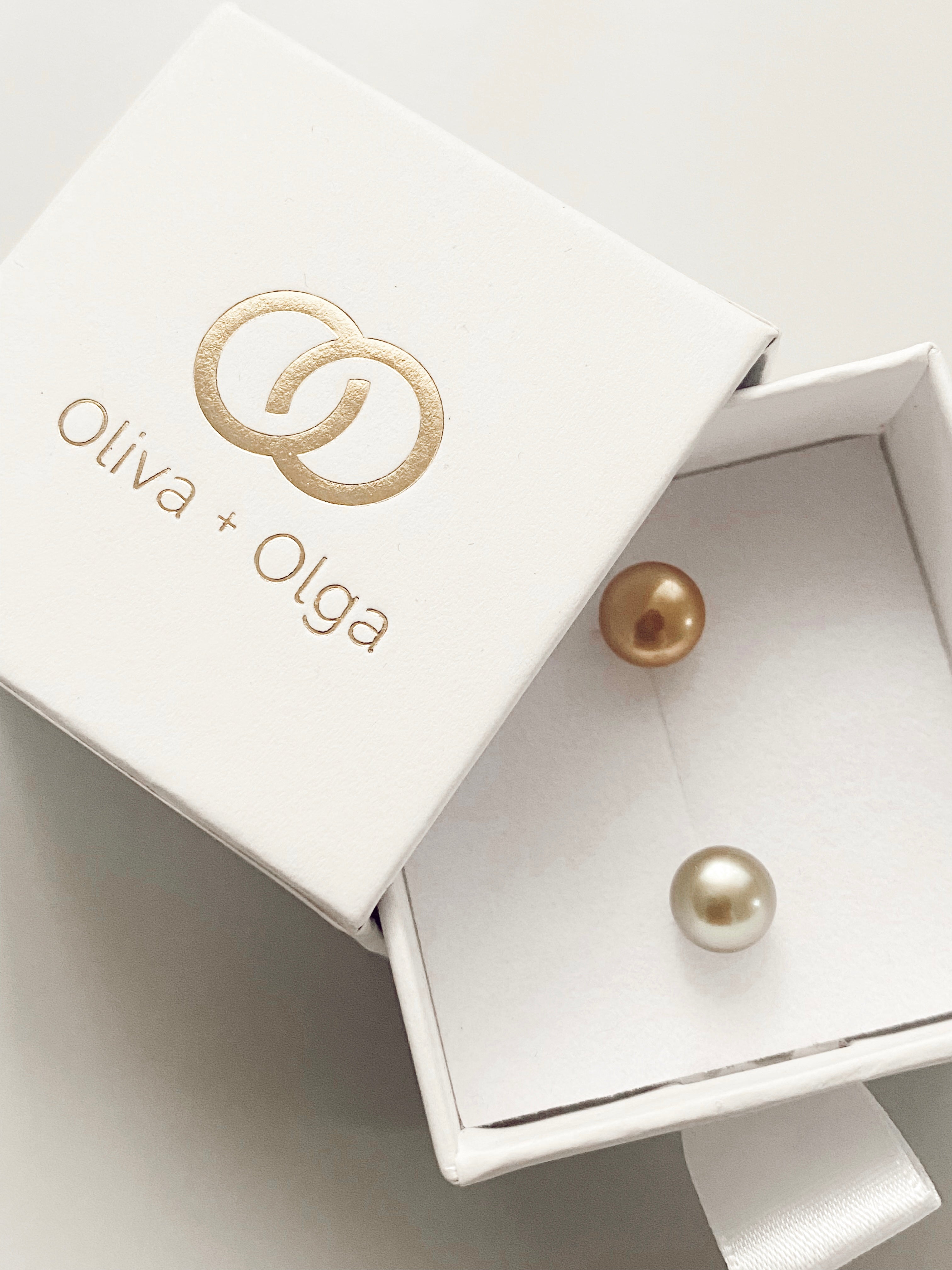 Lemon/Lime Two Tone Pearl Studs - Sterling Silver