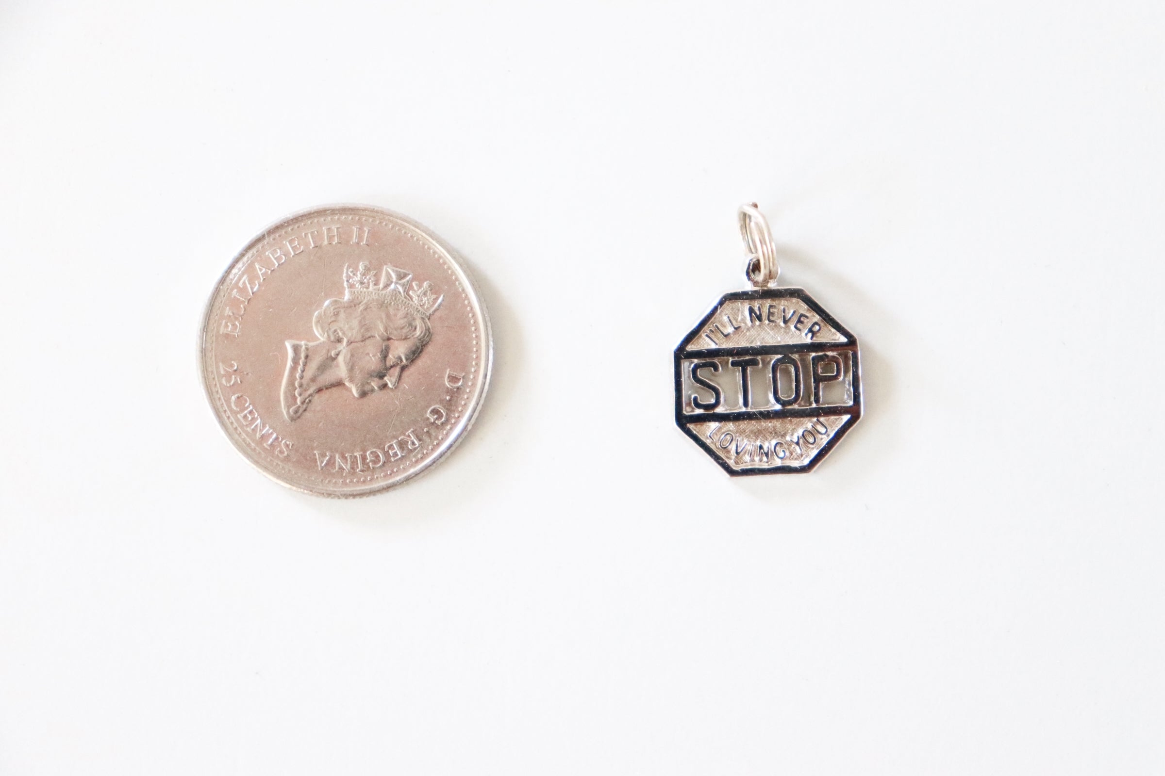 I’ll Never Stop Loving You Stop Sign Charm