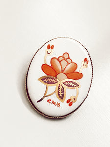 Hand Painted Porcelaine Brooch-Pendant