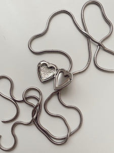 Heart Locket Silver Bolo Tie