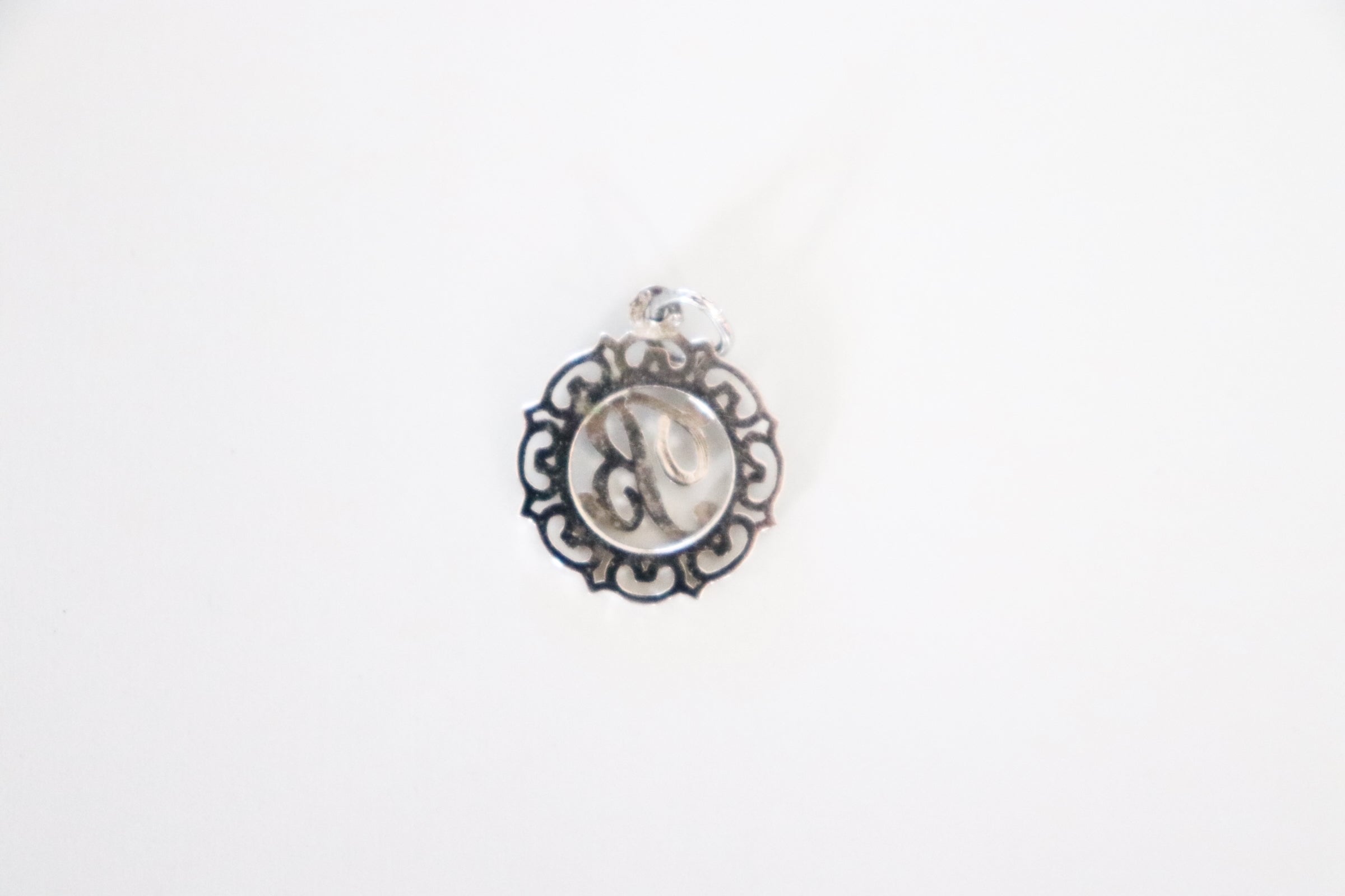 “B” Monogram Medallion Charm