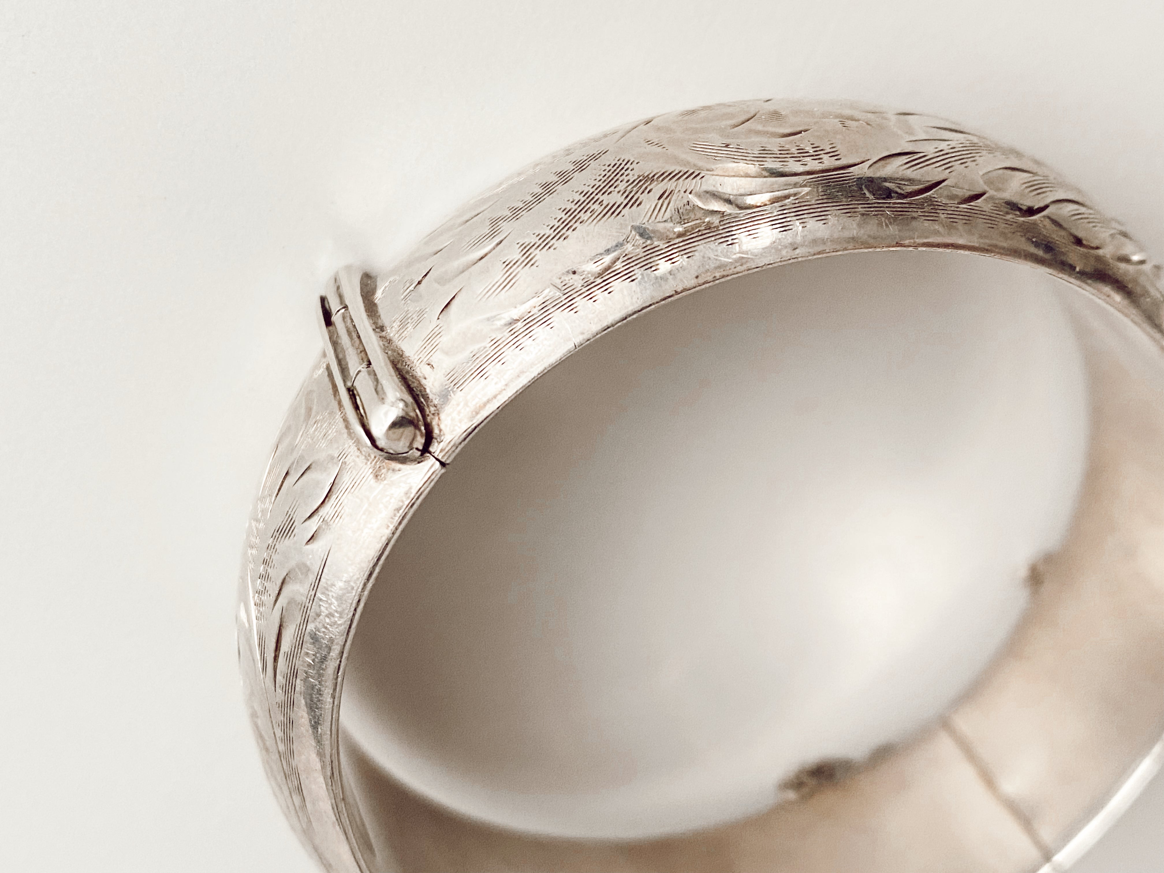 Birks Sterling Silver Etched Cuff III