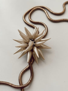 Pearl Spike Gold Bolo Tie