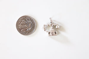 Vintage Rotary Phone Charm